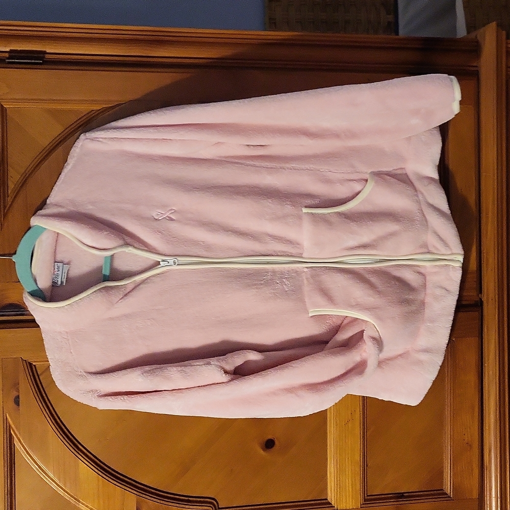 Pink polar fleece zip up jacket